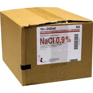 ISOTONISCHE Fizioloģiskais šķīdums 0,9% Bernburg Inf.-L.PE, 10X250 ml ISOTONISCHE Fizioloģiskais šķīdums 0,9% Bernburg Inf.-L.PE, 10X250 ml