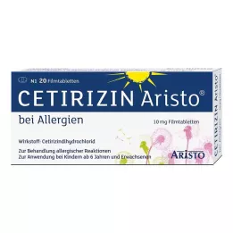 CETIRIZIN Aristo alerģijām 10 mg apvalkotās tabletes, 20 gab