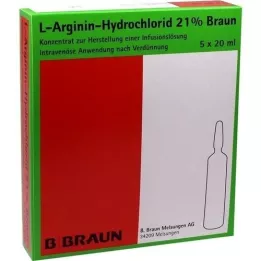 L-ARGININ-HYDROCHLORID 21% elek. koncentr. inf. l., 5X20 ml