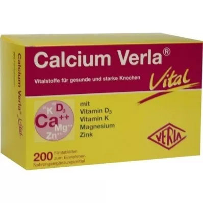 CALCIUM VERLA Vital apvalkotās tabletes, 200 gab