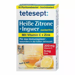 TETESEPT Karsts citrons ar svaigu ingvera cukura pulveri, 10X3 g