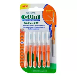 GUM TRAV-LER 0,9 mm sveces oranžā krāsā Intendent.+6vāku, 6 gab
