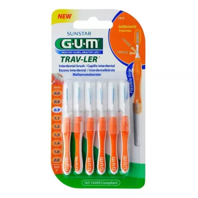 GUM TRAV-LER 0,9 mm sveces oranžā krāsā Intendent.+6vāku, 6 gab GUM TRAV-LER 0,9 mm sveces oranžā krāsā Intendent.+6vāku, 6 gab