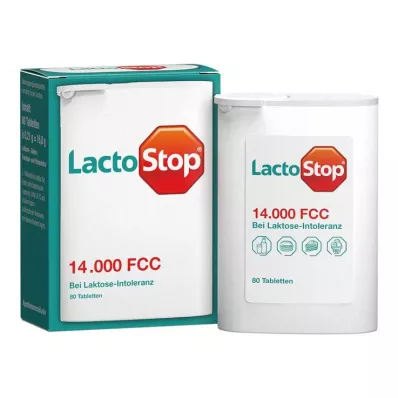 Lactostop 14 000 FCC tabletes dozatorā, 80 gab Lactostop 14 000 FCC tabletes dozatorā, 80 gab