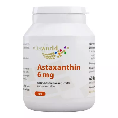 ASTAXANTHIN 6 mg kapsulas, 60 gab