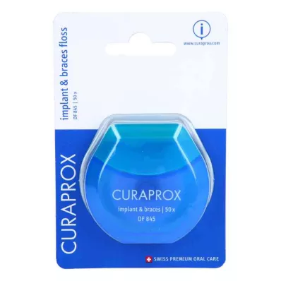 CURAPROX DF 845 Zobu diegu dozators ar pūkainu daļu, 50 gab CURAPROX DF 845 Zobu diegu dozators ar pūkainu daļu, 50 gab