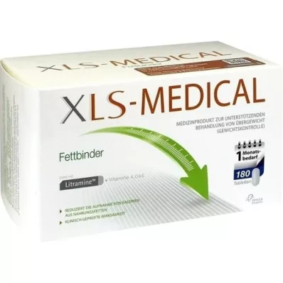 XLS Medicīniskā tauku saistviela tablešu mēneša iepakojums, 180 gab