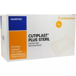 CUTIPLAST Plus sterils 5x7 cm pārsējs, 110 gab