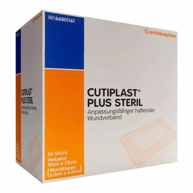 Cutiplast Plus sterils 7,8x10 cm pārsējs, 55 gab