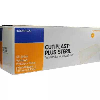 Cutiplast Plus sterils 10x29,8 cm pārsējs, 55 gab