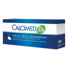 Calcimed D3 600 mg/400 SV putojošās tabletes (40 gab.)