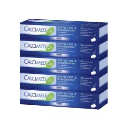 Calcimed D3 600 mg / 400 SV putojošās tabletes, 100 gab