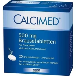 CALCIMED 500 mg putojošas tabletes, 20 gab