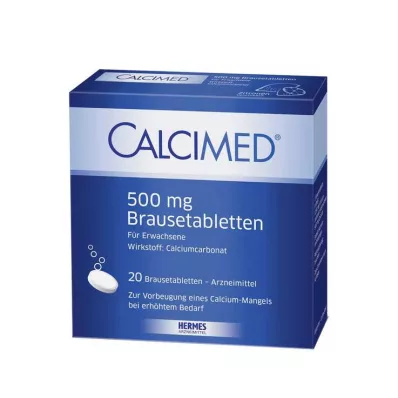 CALCIMED 500 mg putojošas tabletes, 20 gab