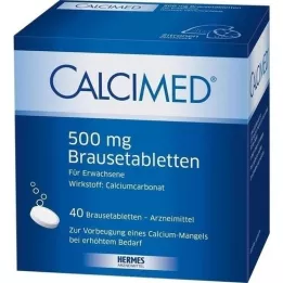 CALCIMED 500 mg putojošas tabletes, 40 gab