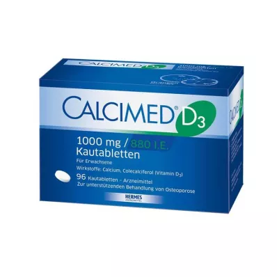 CALCIMED D3 1000 mg/880 I.U. košļājamās tabletes, 96 gab