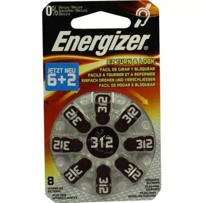 ENERGIZER Dzirdes aparāta akumulators 312, 8 gab ENERGIZER Dzirdes aparāta akumulators 312, 8 gab
