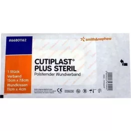 CUTIPLAST Plus sterils 7,8x15 cm pārsējs, 1 gab