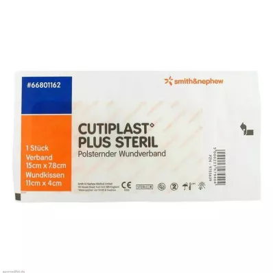 Cutiplast Plus sterils 7,8x15 cm pārsējs, 1 gab Cutiplast Plus sterils 7,8x15 cm pārsējs, 1 gab