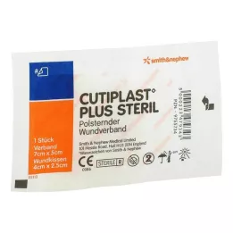 CUTIPLAST Plus sterils 5x7 cm pārsējs, 1 gab