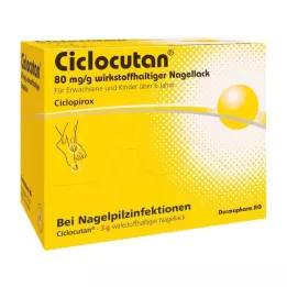 CICLOCUTAN 80 mg/g nagu lakas, kas satur aktīvo vielu, 3 g