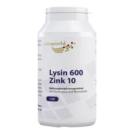 LYSIN 600 mg plus cinka 10 mg kapsulas, 120 kapsulas