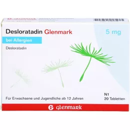 DESLORATADIN Glenmark 5 mg tabletes, 20 gab