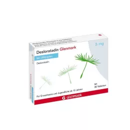 DESLORATADIN Glenmark 5 mg tabletes, 20 gab