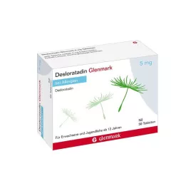 DESLORATADIN Glenmark 5 mg tabletes, 50 gab