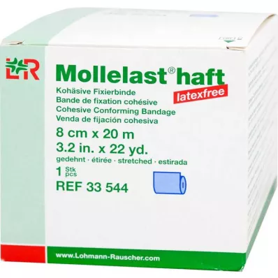 MOLLELAST līmlentes bez lateksa 8 cmx20 m, zilā krāsā, 1 gab