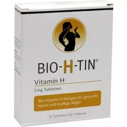 BIO-H-TIN H vitamīns 5 mg uz 1 mēnesi tabletes, 15 gab