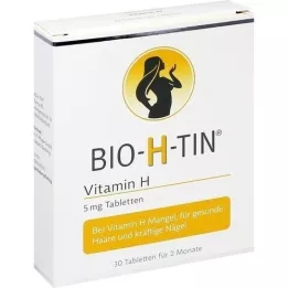 BIO-H-TIN H vitamīns 5 mg uz 2 mēnešiem tabletes, 30 gab