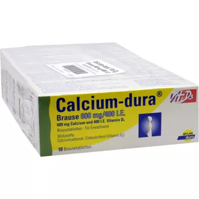 CALCIUM DURA Vit D3 Efervescents 600 mg/400 I.U., 50 gab