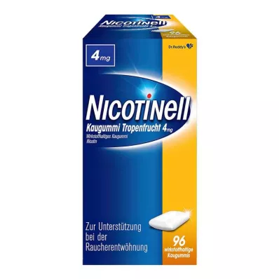 NICOTINELL Košļājamā gumija tropu augļi 4 mg, 96 gab NICOTINELL Košļājamā gumija tropu augļi 4 mg, 96 gab
