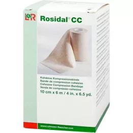 ROSIDAL CC Kohezīvais kompresijas pārsējs 10 cmx6 m, 1 gab