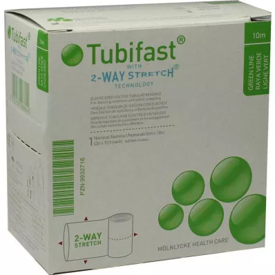TUBIFAST Divvirzienu stiegrojums 5 cmx10 m, zaļš, 1 gab