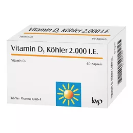 VITAMIN D3 KÖHLER 2000 I.U. kapsulas, 60 gab