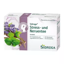 SIDROGA Stresa un nervu tējas filtrēšanas maisiņi, 20X2,0 g