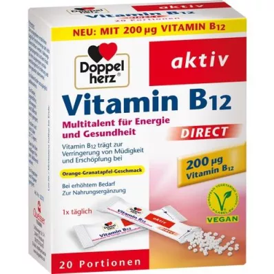 DOPPELHERZ B12 vitamīns DIRECT Granulas, 20 gab