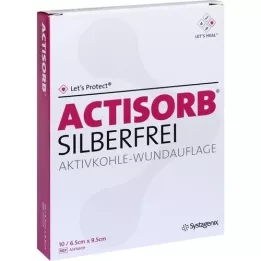 ACTISORB SILBERFREI 6,5x9,5 cm aktīvā ogle, 10 gab