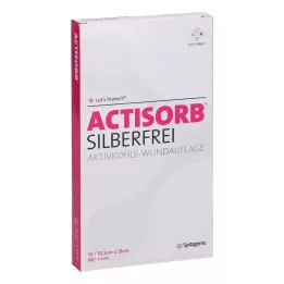 ACTISORB SILBERFREI 10,5x19 cm aktīvā ogle, 10 gab