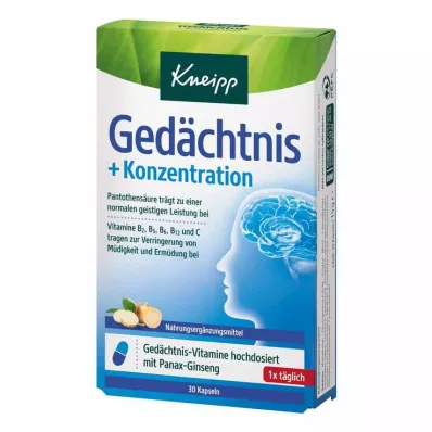 Kneipa atmiņas + koncentrācijas kapsulas, 30 gab
