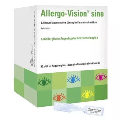 Allergo-Vision® sine acu pilieni vienas devas traukā, 50X0,4 ml Allergo-Vision® sine acu pilieni vienas devas traukā, 50X0,4 ml