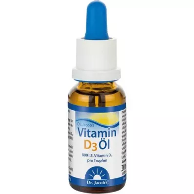 VITAMIN D3 ÖL Dr Jacobs pilieni, 20 ml