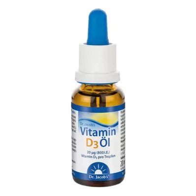 VITAMIN D3 ÖL Dr Jacobs pilieni, 20 ml