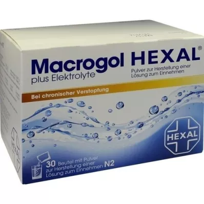 MACROGOL HEXAL plus elektrolīti Plv.z.H.e.L.z.E., 30 gab