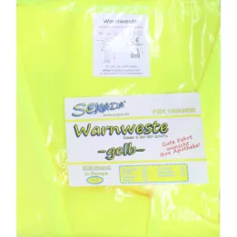 SENADA Augstas redzamības veste dzeltena maisiņā, 1 gab