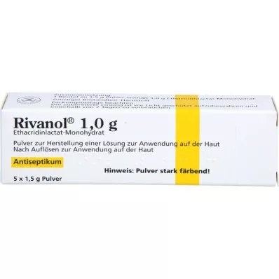 RIVANOL 1,0 g pulvera, 5 gab