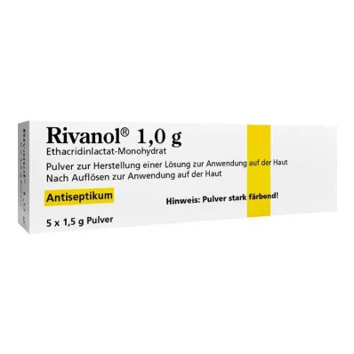 Rivanols 1,0 g pulveris, 5 gab Rivanols 1,0 g pulveris, 5 gab