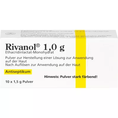 RIVANOL 1,0 g pulvera, 10 gab